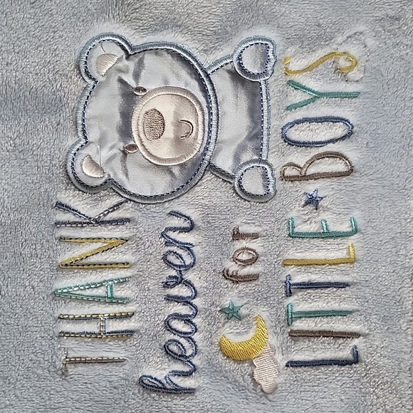 Baby Essentials 30x40 Fleece Baby Blanket with Satin Trim- Light Blue- N… - Picture 3 of 9